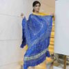 Bandhani Gajji Silk Dupatta With Chandrakhani Pattern Blue (3)