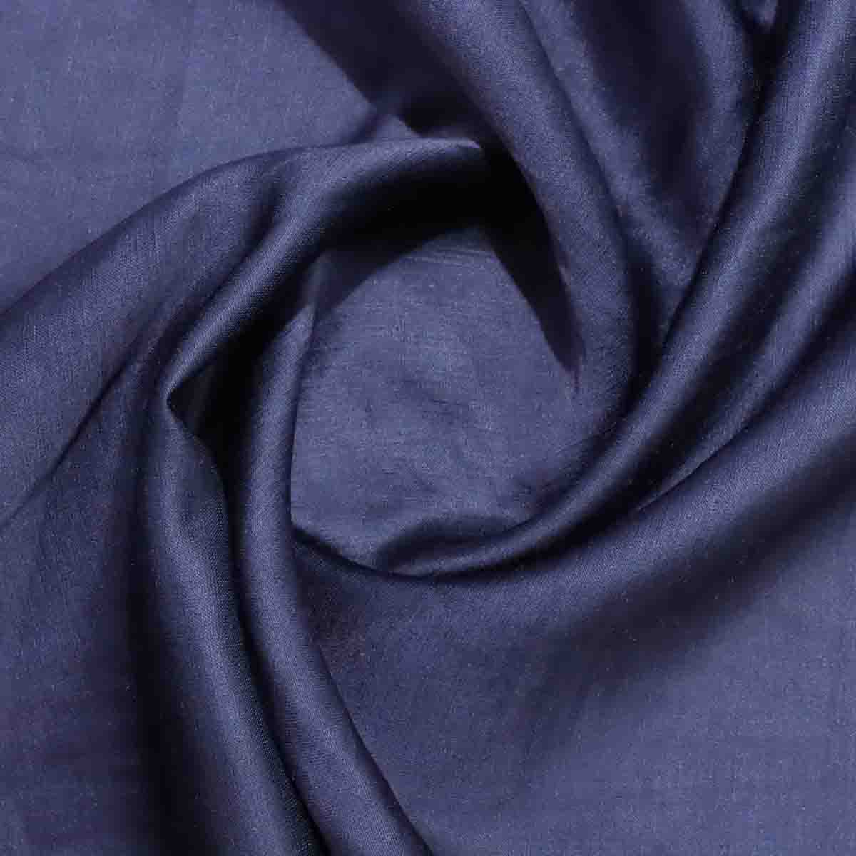 Linen Silk Navy Blue
