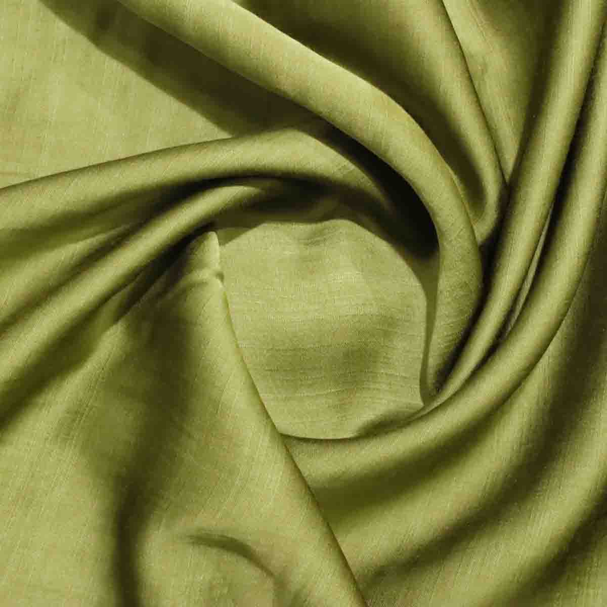Linen Silk Olive Green
