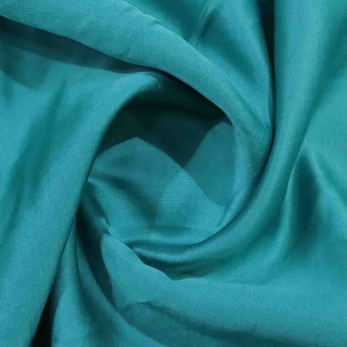 Linen Silk Teal Green