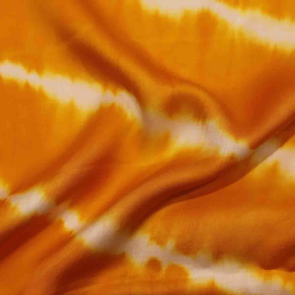 Modal Silk Lehriya Pattern Orange (3)