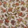 Pure Mul Cotton With Red Brown Floral Print