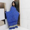 Dupatta Bandhej Gajji Silk Amba Dal Pattern-Blue