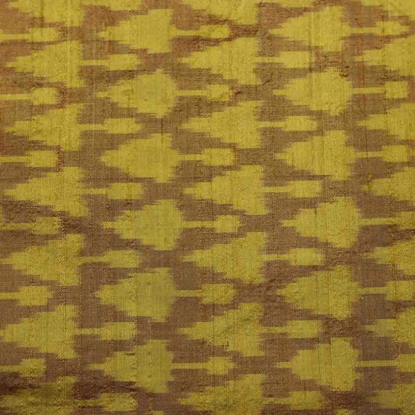 Pure Raw Silk Ikkat  Yellow (3)