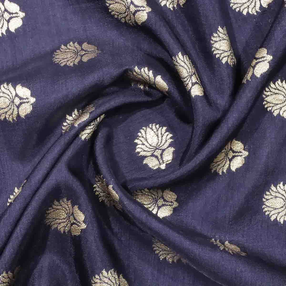 Dola Silk Lotus Weave  Blue
